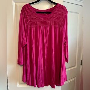 Lane Bryant Fuchsia Tunic Top
